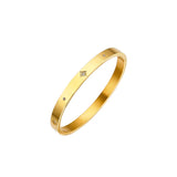 Crystal Eight Pointed Star Bangle Bracelet