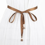 Women Weaving Belt Metal Buckle Strap Waistband Dress Jean Waist Chain