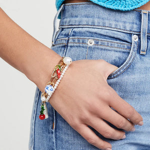 Bohemian Beaded Pepper Cherry Charms Bracelet for Women