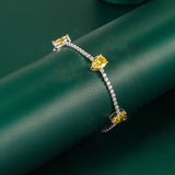 Water Drop Zircon Bracelet 925 Silver Jewelry Hand Accessories
