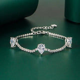 Water Drop Zircon Bracelet 925 Silver Jewelry Hand Accessories