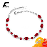 Silver 925 Gemstone Bracelet with Ruby Sapphire Amethyst for Wedding