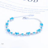 Silver 925 Gemstone Bracelet with Ruby Sapphire Amethyst for Wedding