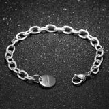 Women Bracelet Stainless Steel Chain Forever Love Jewelry Gift