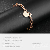 Women Bracelet Stainless Steel Chain Forever Love Jewelry Gift
