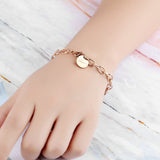 Women Bracelet Stainless Steel Chain Forever Love Jewelry Gift