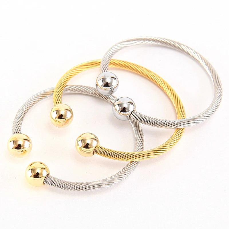 Women Stainless Steel Bracelet Fine Jewelry Pulseras