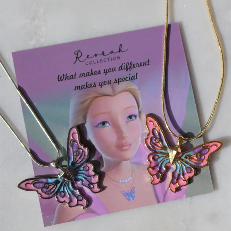 Thai Pop Butterfly Pendant Necklace Choker Chains