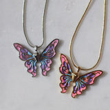 Thai Pop Butterfly Pendant Necklace Choker Chains