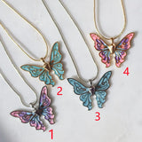 Thai Pop Butterfly Pendant Necklace Choker Chains