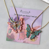Thai Pop Butterfly Pendant Necklace Choker Chains
