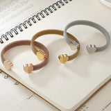316L Stainless Steel Double Hearts Clasp Cuff Bracelet