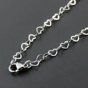 Heart Chain Stainless Steel Necklace Christmas Gift Jewelry