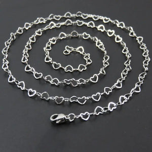 Heart Chain Stainless Steel Necklace Christmas Gift Jewelry