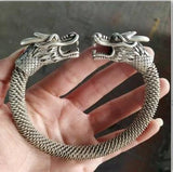 Women Chinese Tibetan Silver Bracelet Man Charm Jewellery