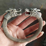 Women Chinese Tibetan Silver Bracelet Man Charm Jewellery