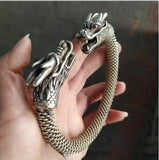 Women Chinese Tibetan Silver Bracelet Man Charm Jewellery
