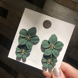 Women Cream Daisy Big Flower Drop Earrings Jewelry