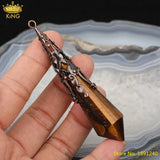 Opal Stone Charm Pendant for Necklace, DIY Jewelry