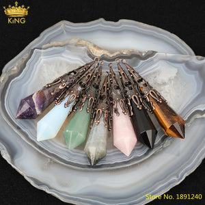 Opal Stone Charm Pendant for Necklace, DIY Jewelry