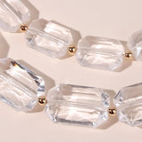 Double Layer Acrylic Square Choker Necklace
