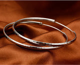 Real 925 Sterling Silver Hoop Earrings Brincos Party Jewelry