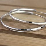 Real 925 Sterling Silver Hoop Earrings Brincos Party Jewelry
