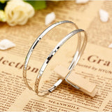 Real 925 Sterling Silver Hoop Earrings Brincos Party Jewelry