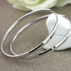 Real 925 Sterling Silver Hoop Earrings Brincos Party Jewelry