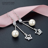 925 Sterling Silver Star Zircon Earrings for Women