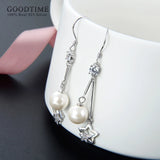 925 Sterling Silver Star Zircon Earrings for Women