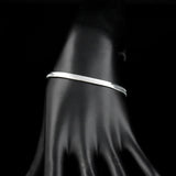 925 Silver Flat Snake Chain Bracelet Punk Rock Blade Unisex