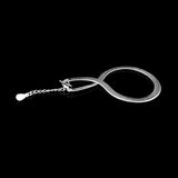 925 Silver Flat Snake Chain Bracelet Punk Rock Blade Unisex