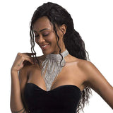 Exaggerated Long Crystal Necklaces Tassel Necklace