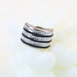 Crystal Finger Ring for Women Stainless Steel with Austrian Crystal