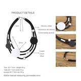 Bohemian Layered Rubber Necklaces Gold/Silver Chunky Jewelry