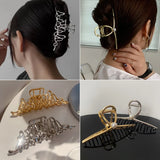 Pearl Cross Hair Claw Clips for Girls