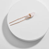 Natural Quartz Stone Jeweled Hairpin Hair Sticks
