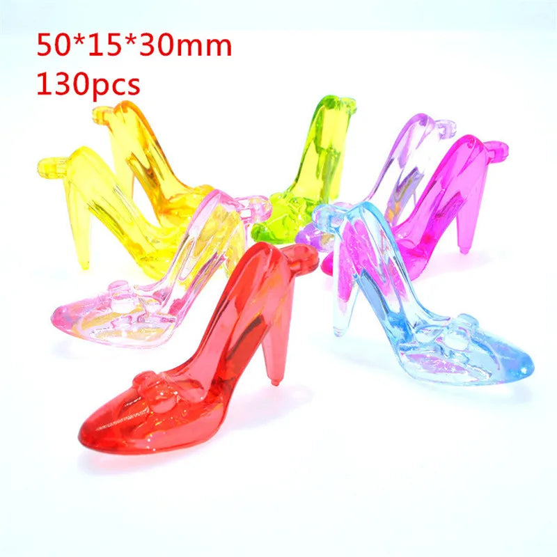 High Heel Shoes Acrylic Necklace Pendants 130pcs