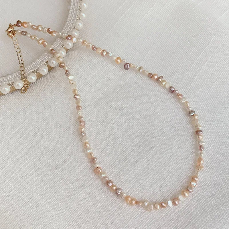 Freshwater Pearl Necklace Baroque Choker Wedding Collier