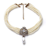 Multilayered Beads Chain Choker Necklace