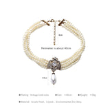 Multilayered Beads Chain Choker Necklace