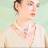 Multilayered Beads Chain Choker Necklace