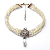Multilayered Beads Chain Choker Necklace
