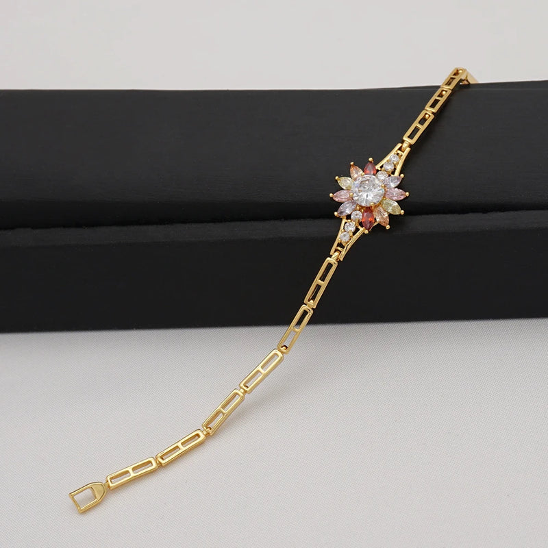 Austrian Crystal Flower Bracelet for Women
