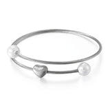 Rose Cable Wire Stainless Steel Crystal Hearts Clasp Mesh Bracelet