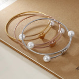 Rose Cable Wire Stainless Steel Crystal Hearts Clasp Mesh Bracelet