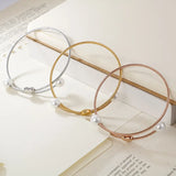Rose Cable Wire Stainless Steel Crystal Hearts Clasp Mesh Bracelet