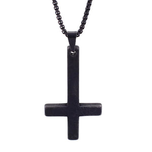 Stainless Steel Sanskrit Cross Pendant Necklace