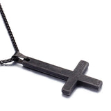 Stainless Steel Sanskrit Cross Pendant Necklace